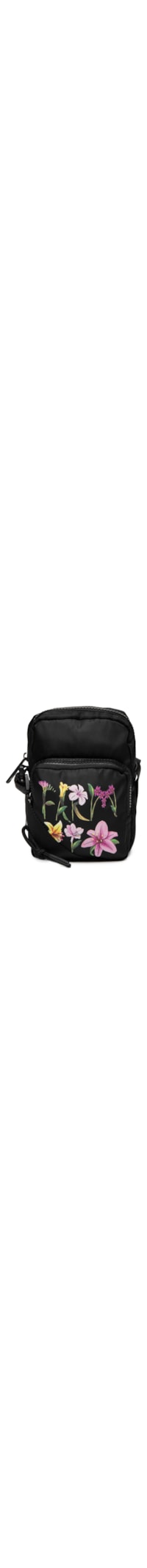 Bolsa Feminina Da Gema Romance Em Flor - Preto