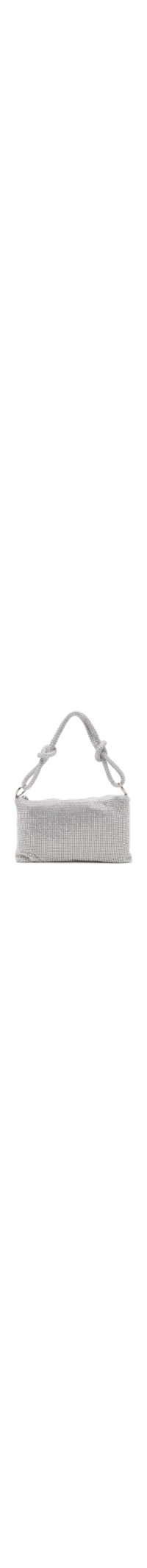 Bolsa Feminina De Mão Com Strass Feminina - Prata