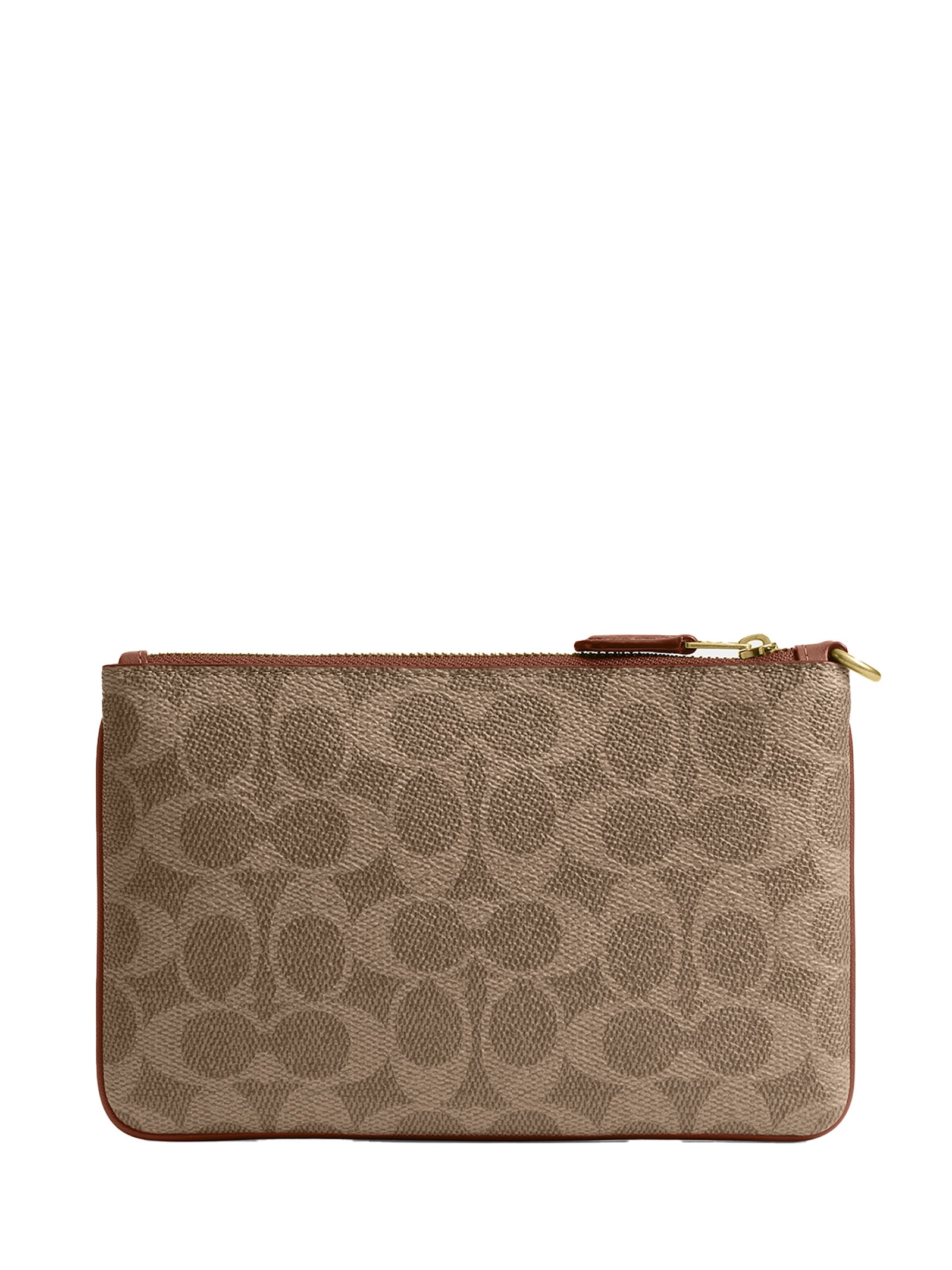 Bolsa Feminina De Mão Essential Small Wristlet Signature Marrom Coach