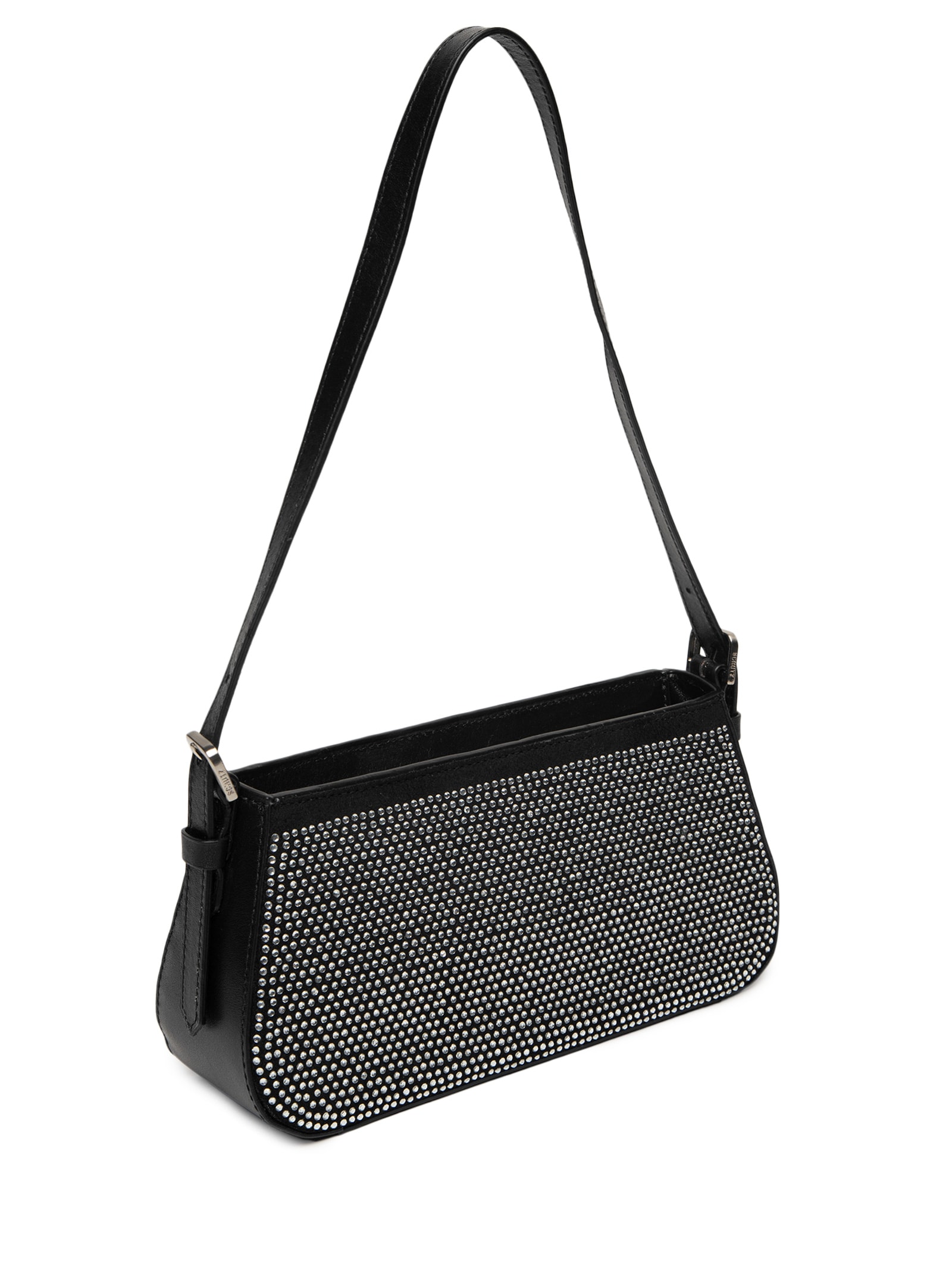 Bolsa Feminina De Ombro Couro Brilho Preto Schutz