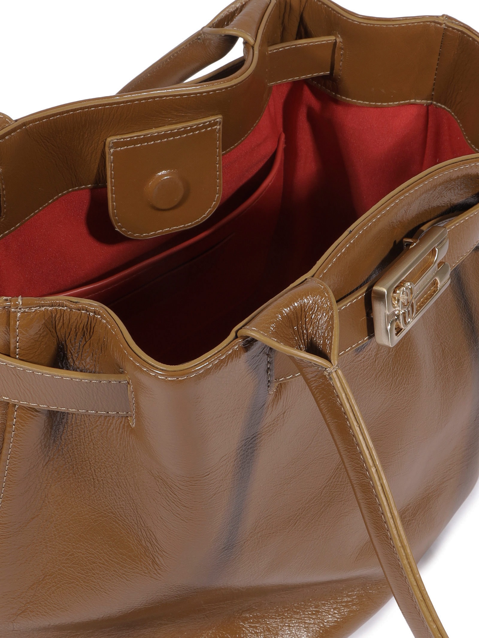 Bolsa Feminina De Ombro Couro Grande Marrom Schutz