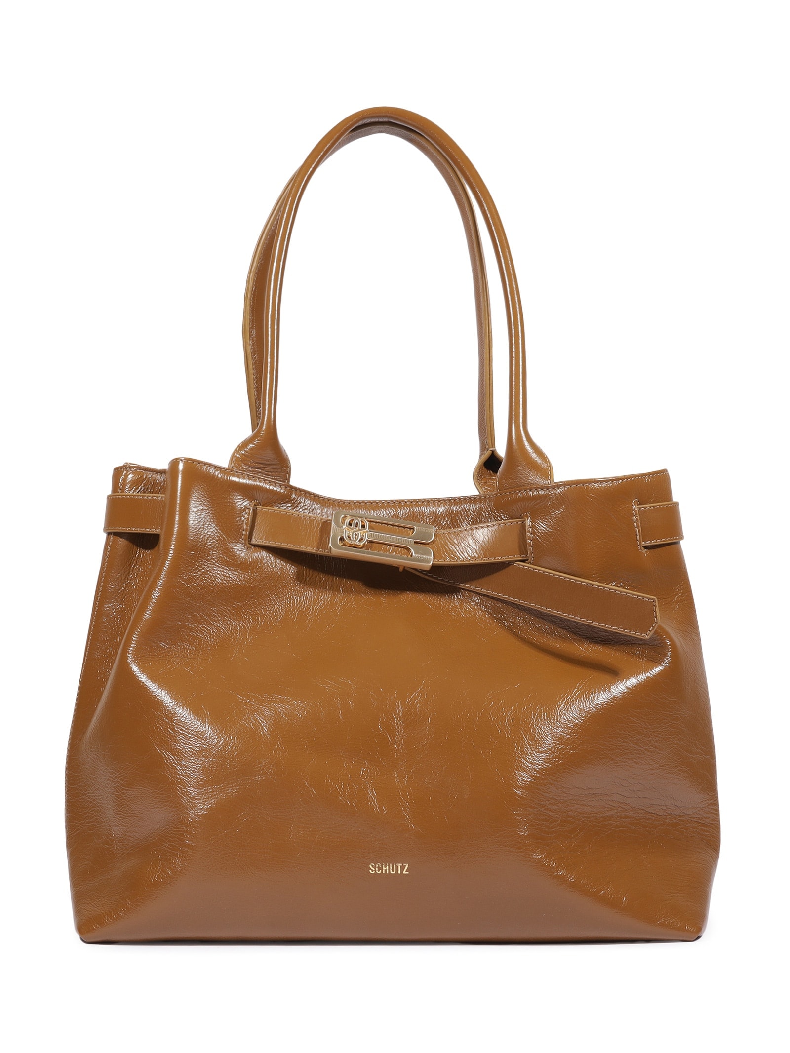 Bolsa Feminina De Ombro Couro Grande Marrom Schutz
