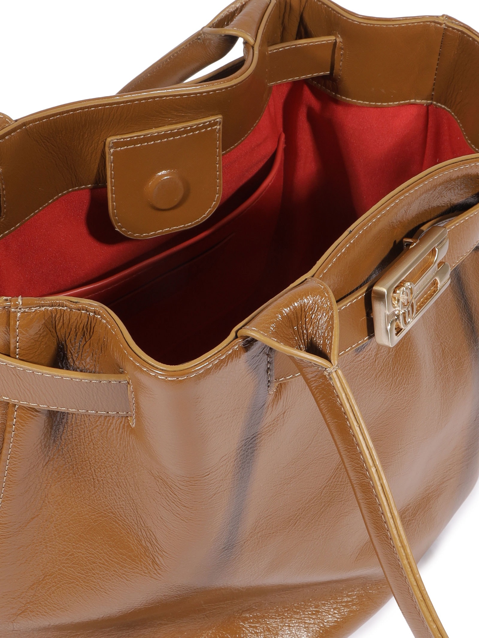 Bolsa Feminina De Ombro Couro Grande Marrom Schutz