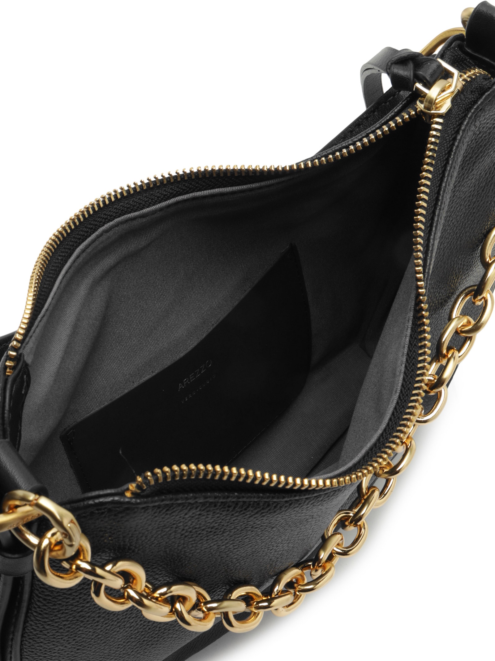 Bolsa Feminina De Ombro Couro Pequena- Preto Arezzo