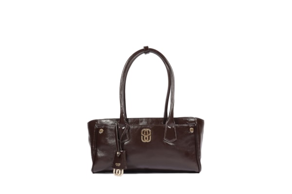 Bolsa Feminina De Ombro Média Couro - Marrom