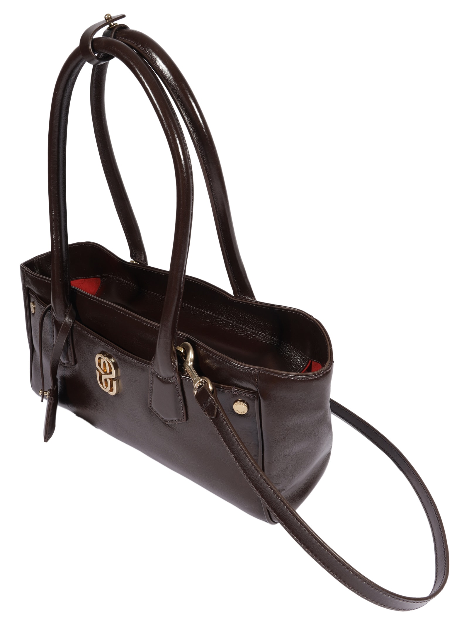 Bolsa Feminina De Ombro Média Couro Marrom Schutz
