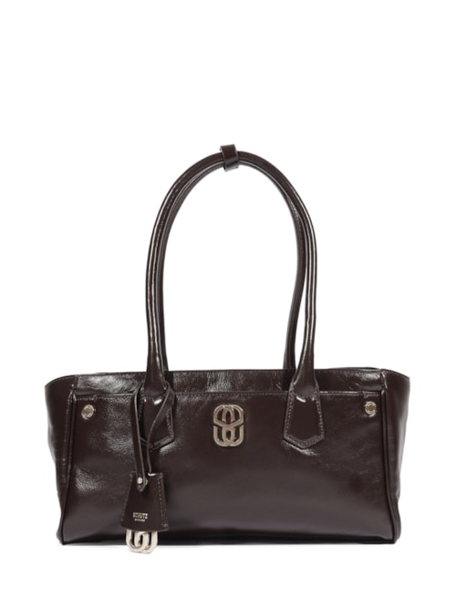 Bolsa Feminina De Ombro Média Couro - Marrom