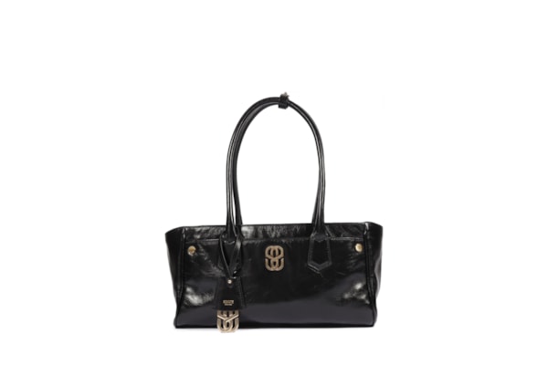 Bolsa Feminina De Ombro Média Couro - Preto