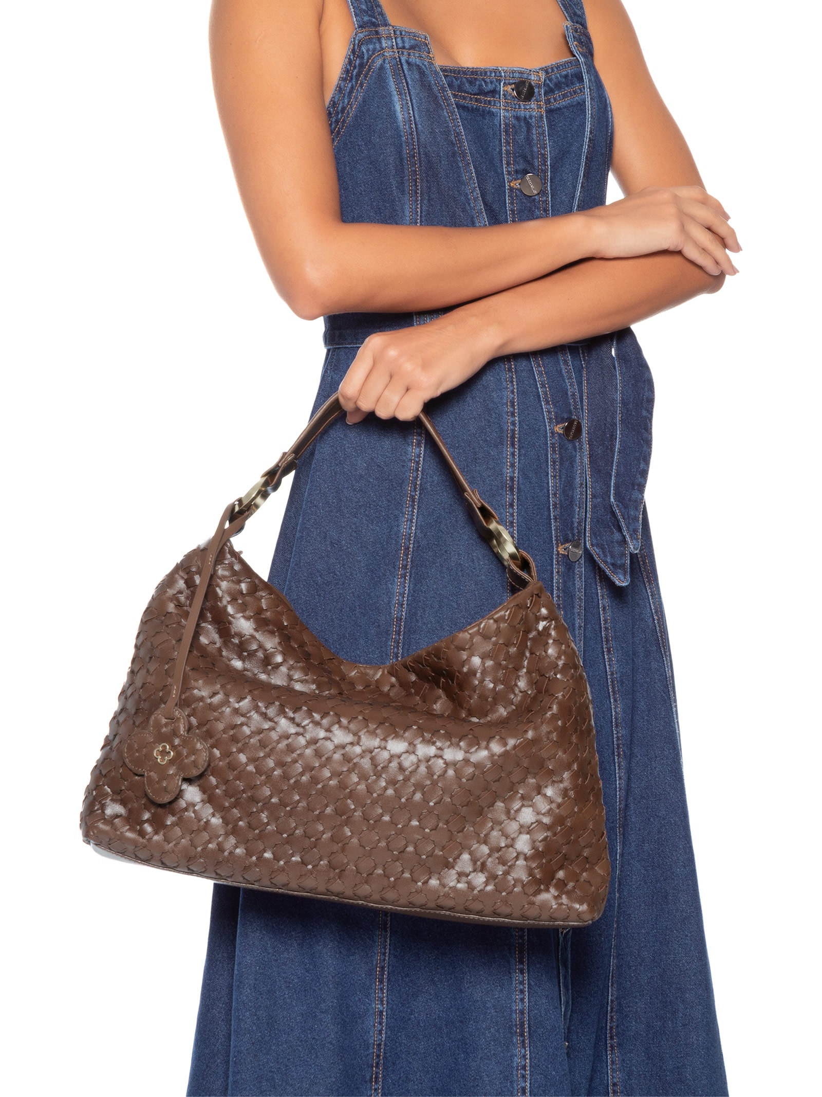Bolsa Feminina De Ombro Napa Vecchio Bag Marrom Capodarte