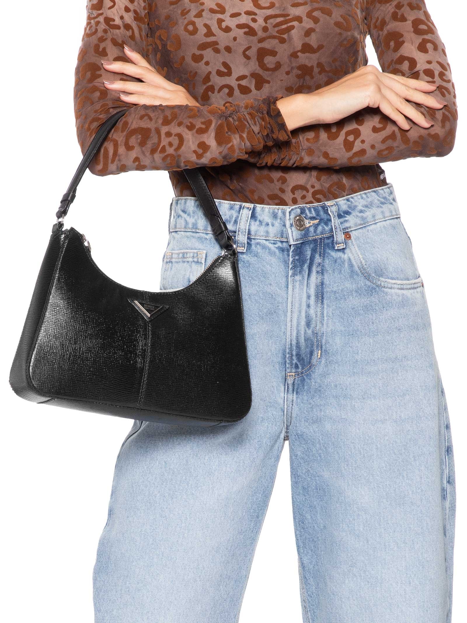 Bolsa Feminina de Ombro Preto Schutz