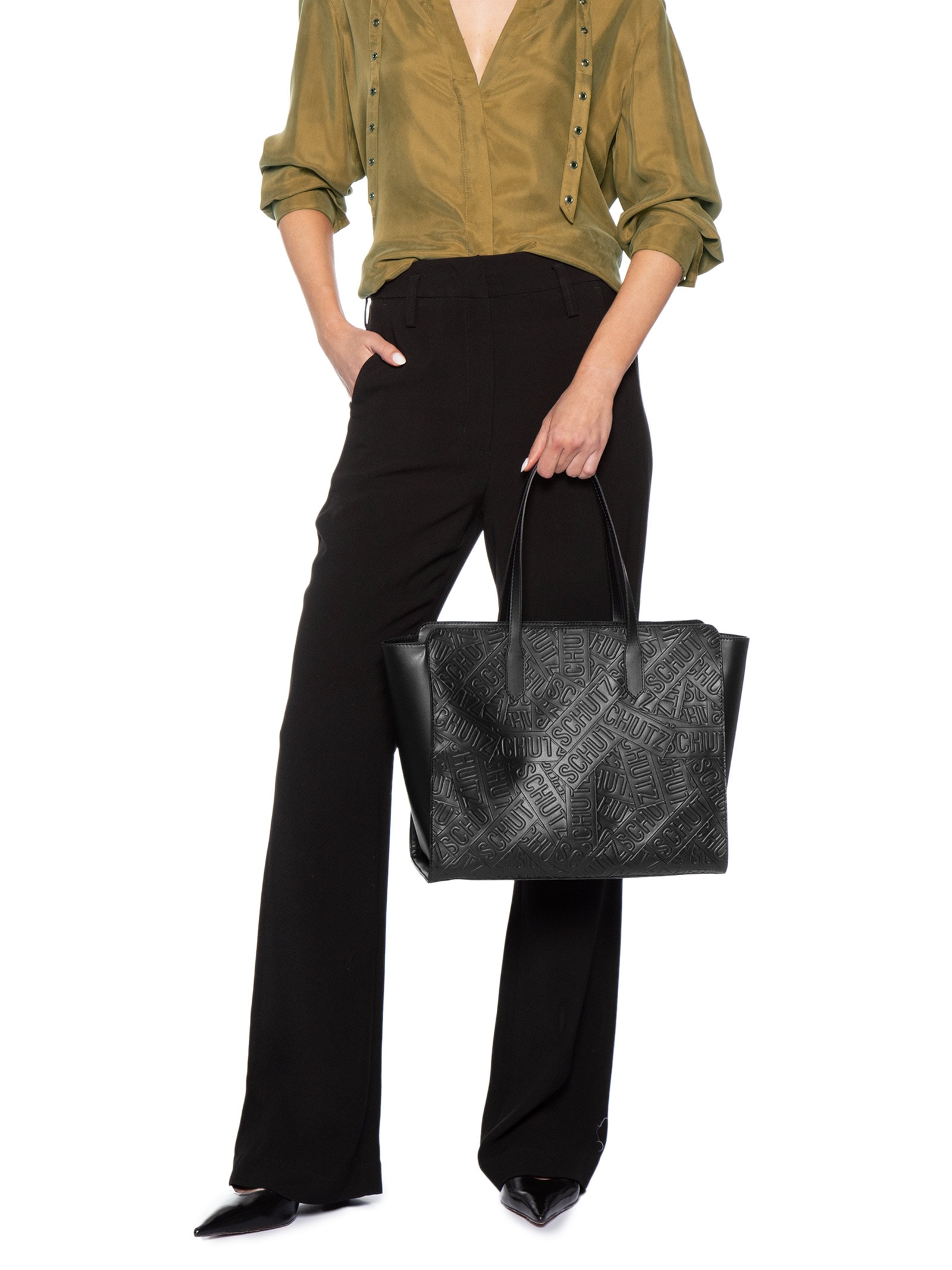 Bolsa Feminina de Ombro Preto Schutz