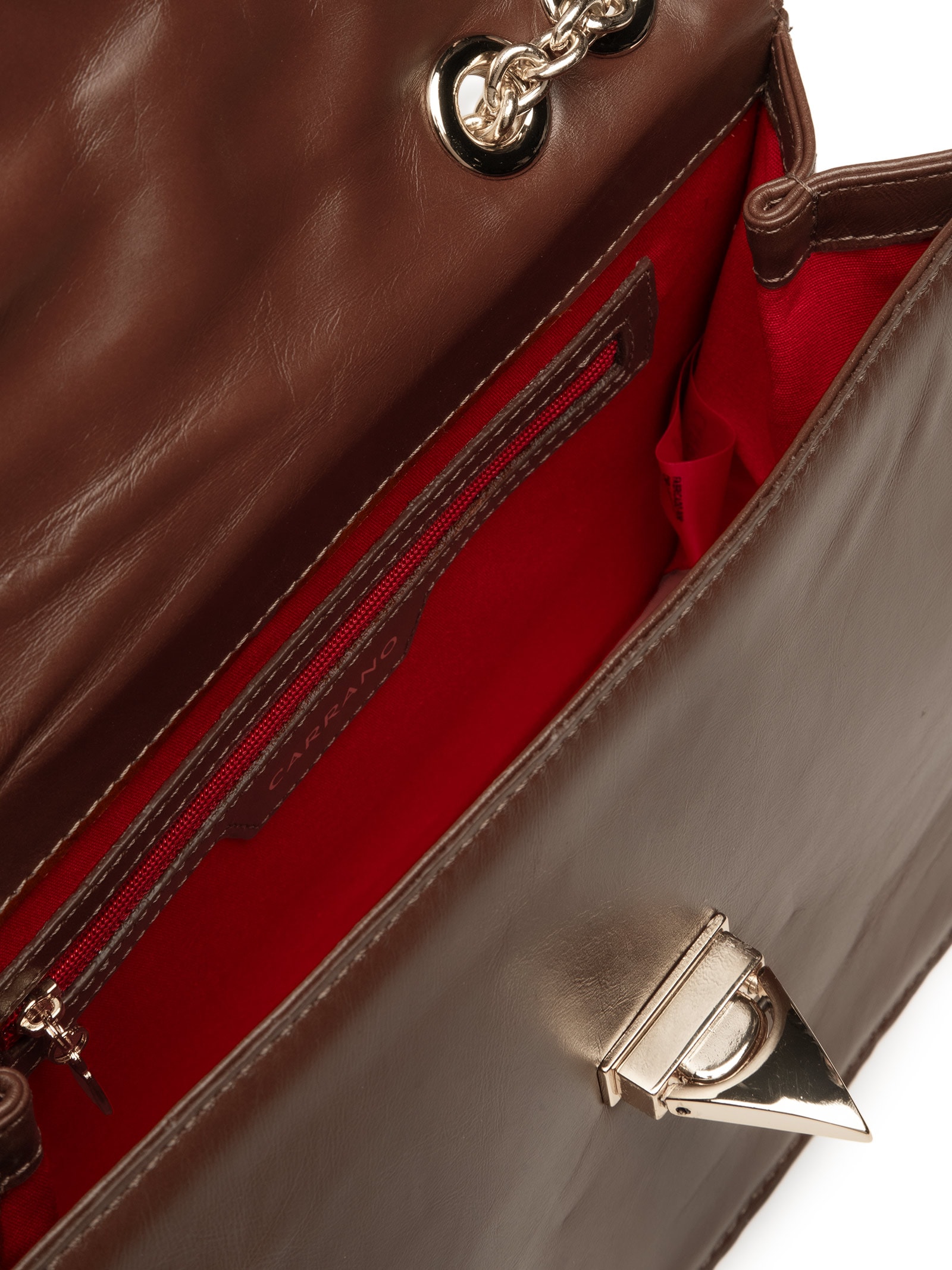 Bolsa Feminina de Ombro Trento Walnut Marrom Carrano