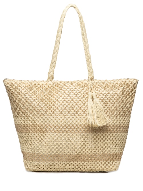 Bolsa Feminina De Palha – Bege
