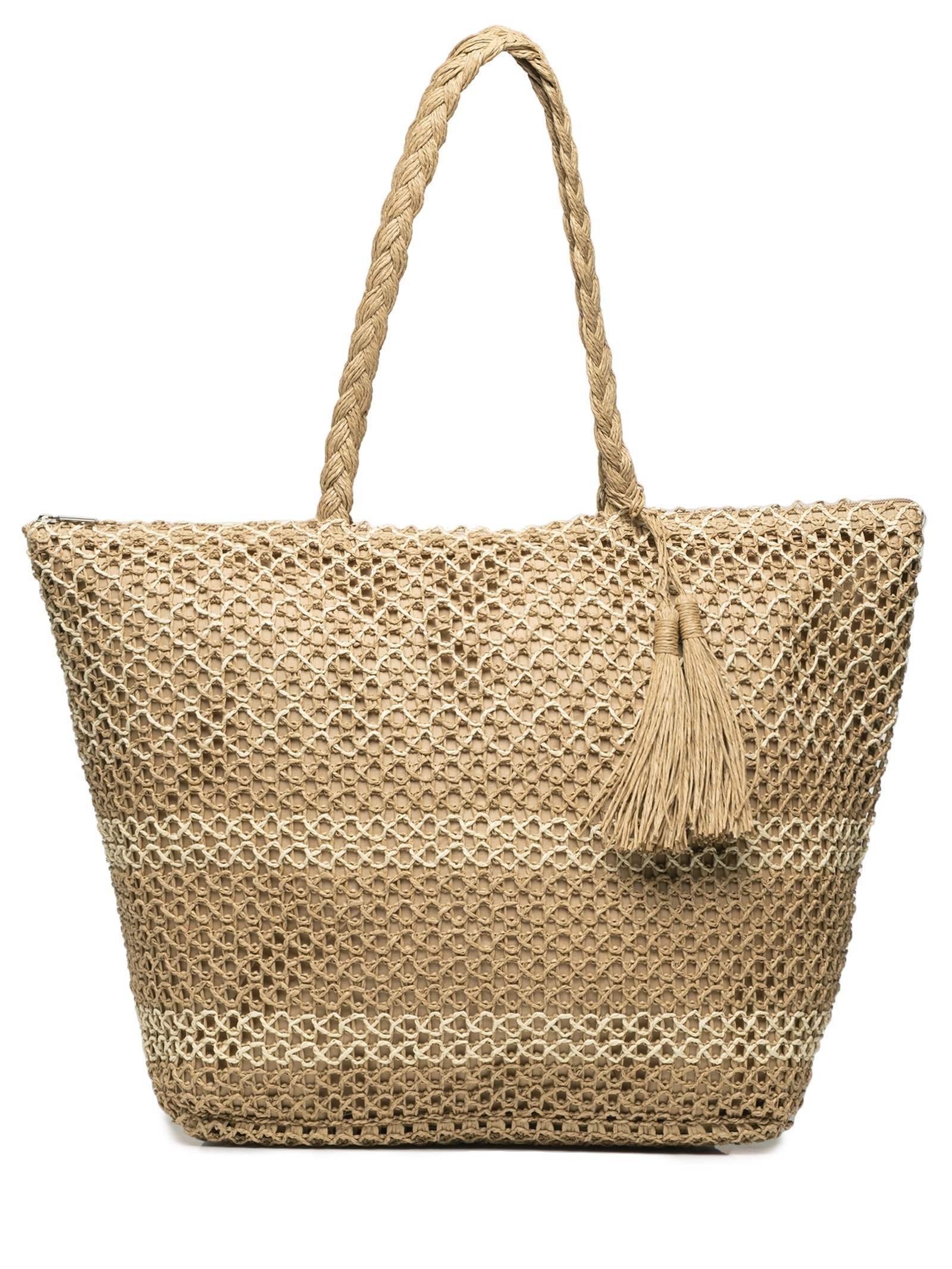 Bolsa Feminina De Palha Bege Mktbeach