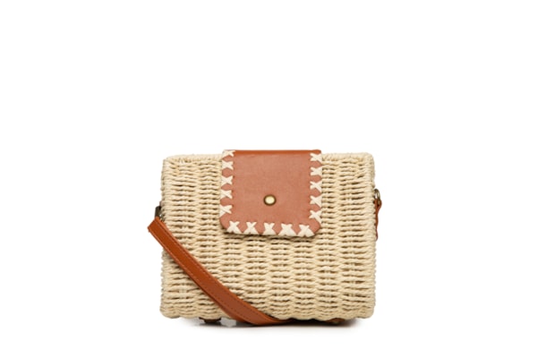 Bolsa Feminina de Palha - Bege