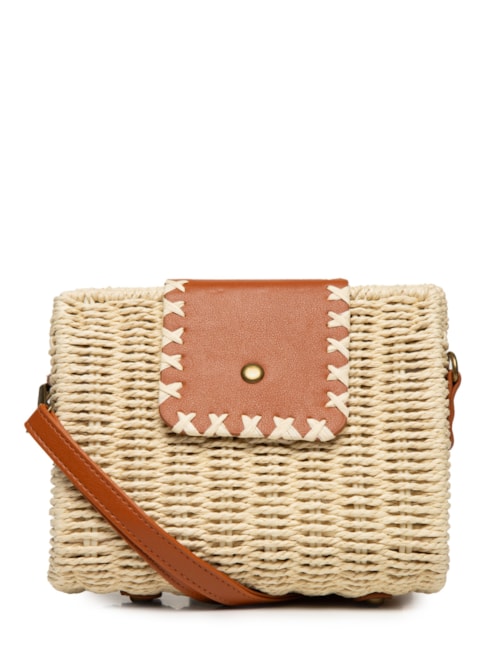 Bolsa Feminina de Palha – Bege
