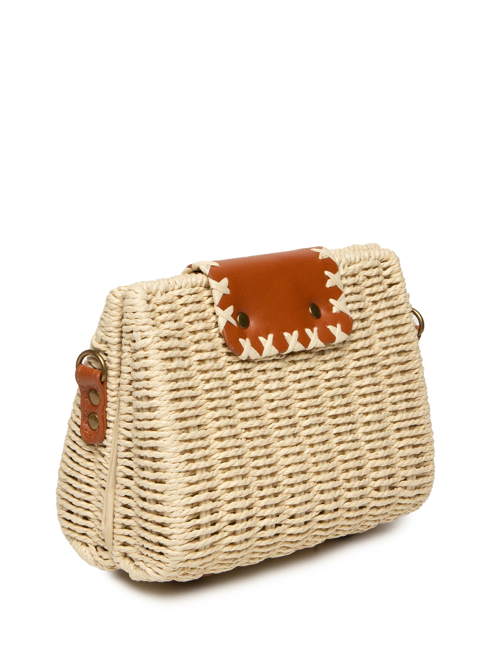 Bolsa Feminina de Palha Bege Basiq