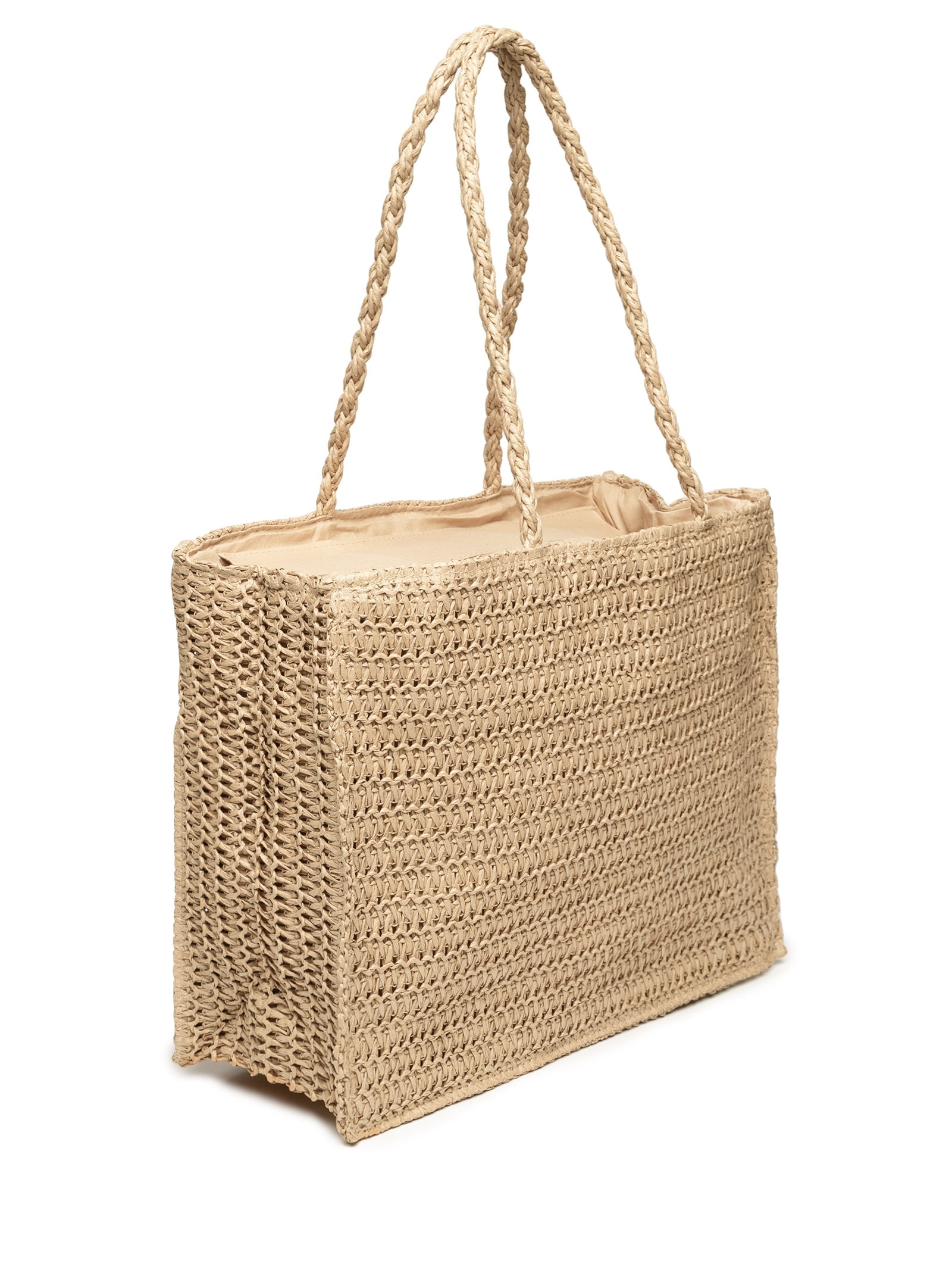 Bolsa Feminina De Palha Bege Mktbeach