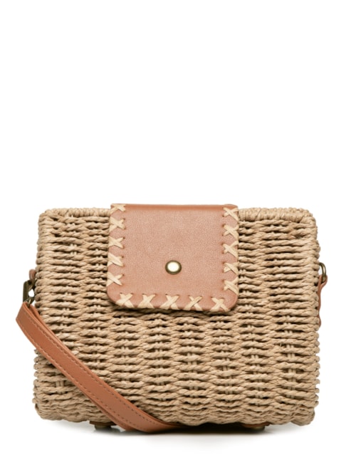 Bolsa Feminina de Palha – Bege