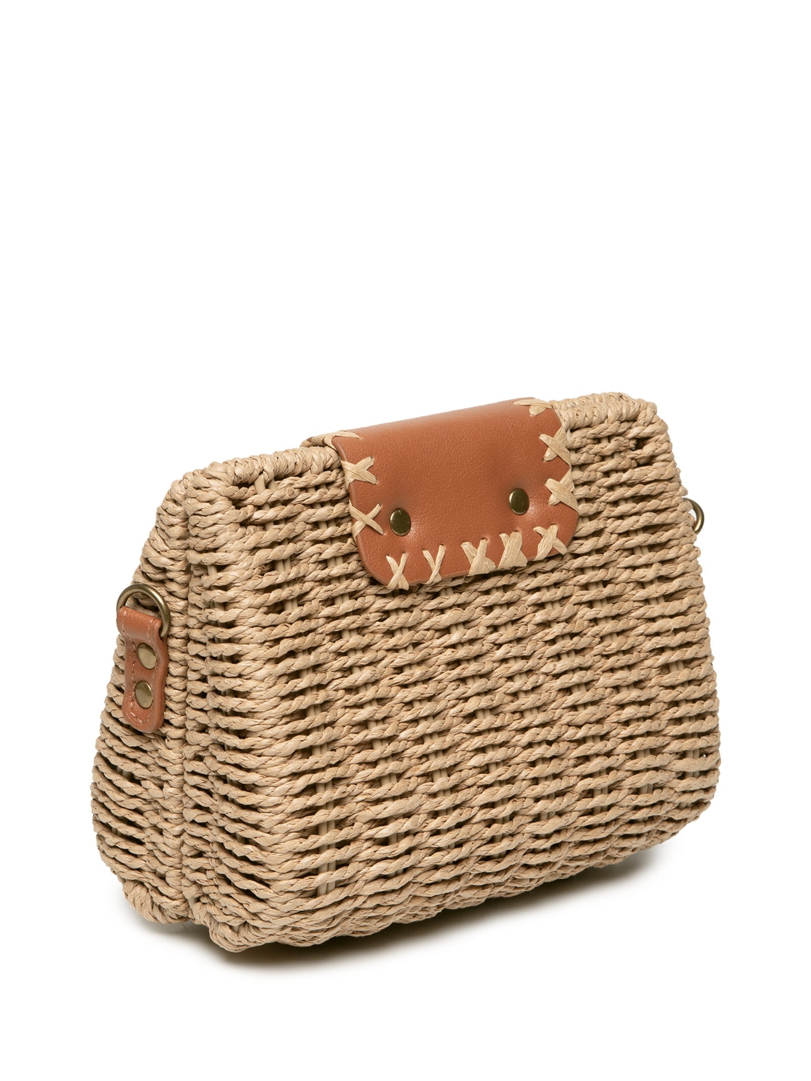 Bolsa Feminina de Palha Bege Basiq