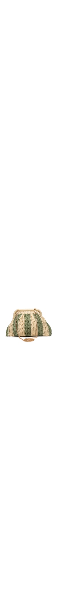 Bolsa Feminina De Palha Bicolor - Bege