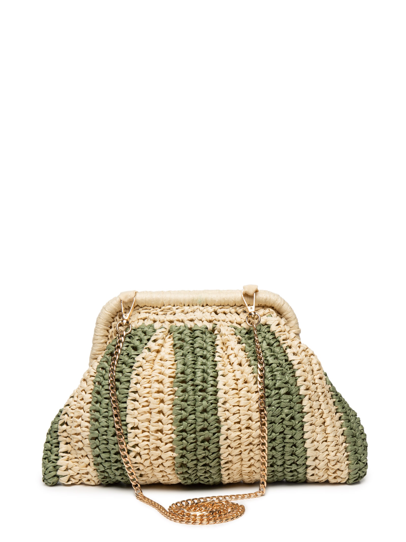 Bolsa Feminina De Palha Bicolor Bege Market 33