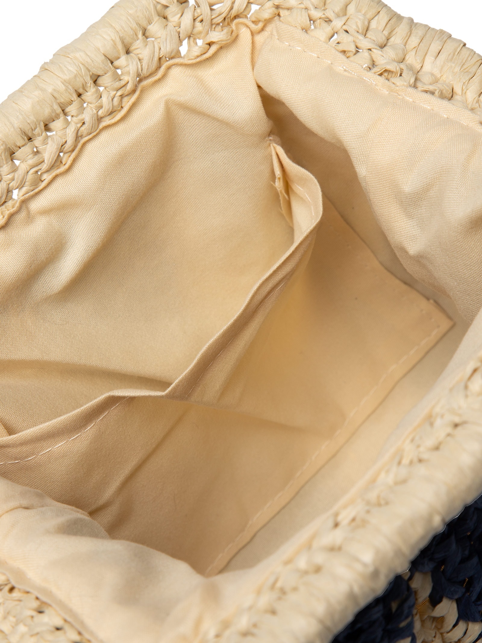 Bolsa Feminina De Palha Bicolor Bege Market 33