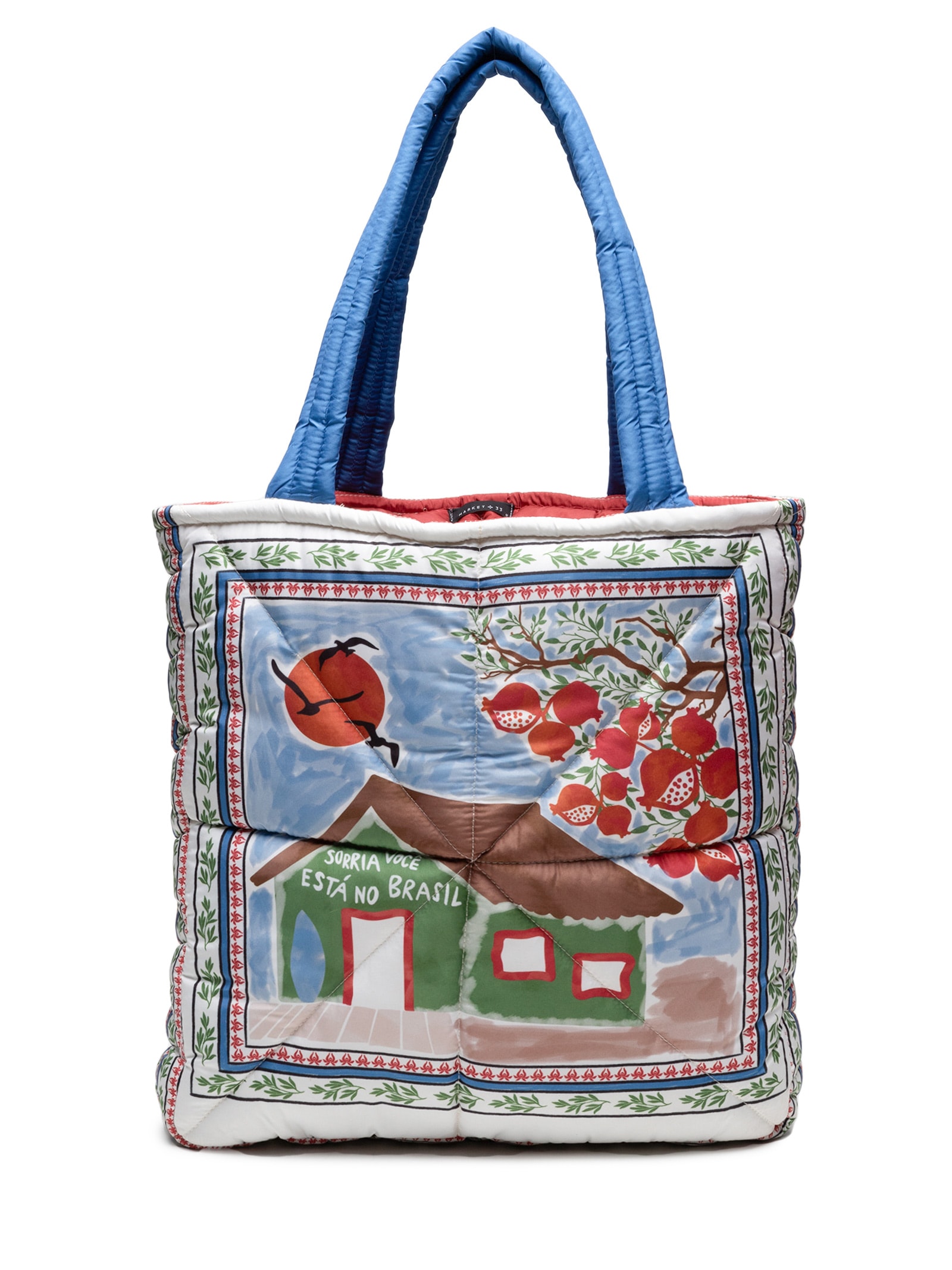 Bolsa Feminina De Praia Tropical Off White Mktbeach