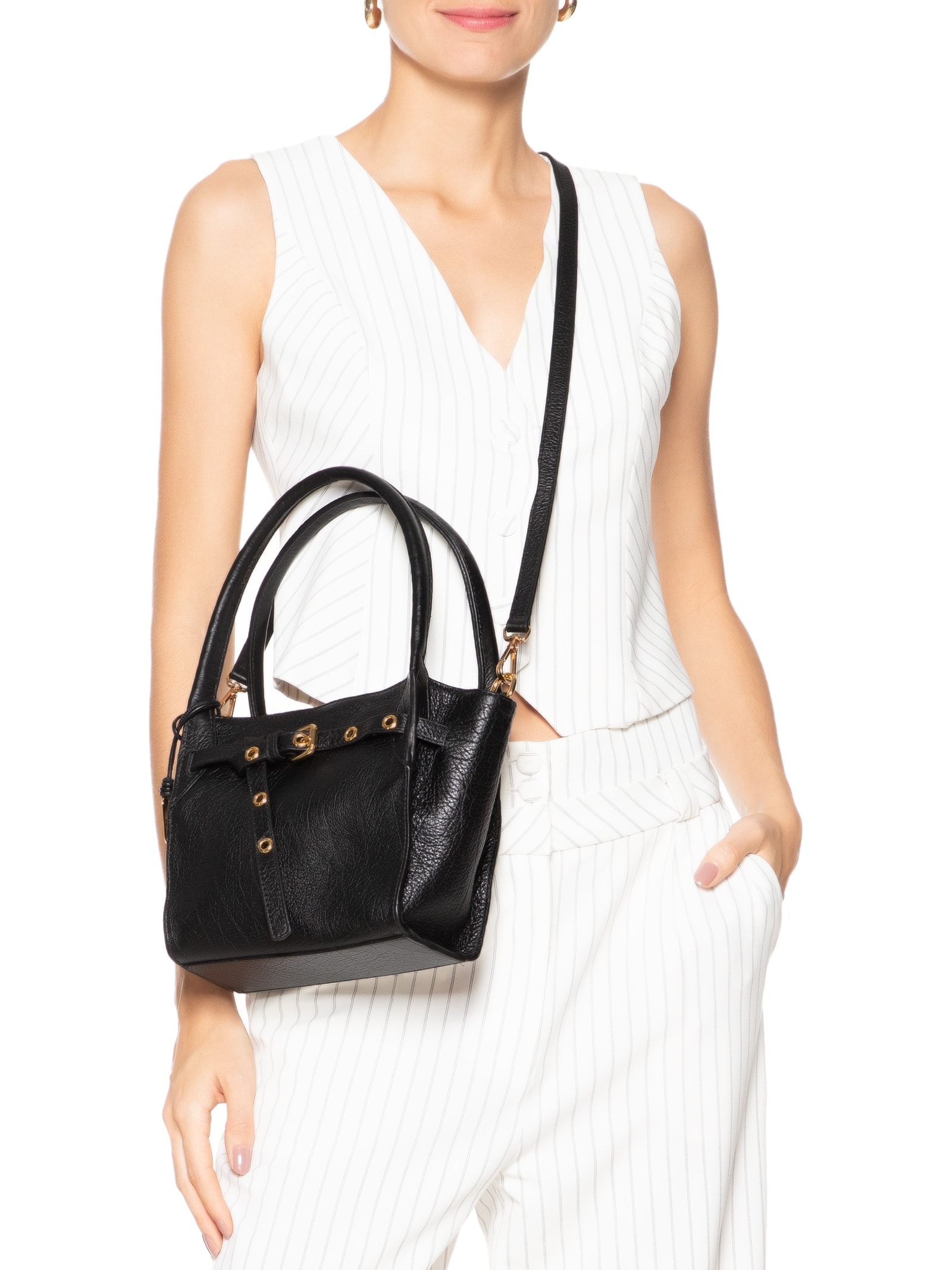 Bolsa Feminina Delhi Preto Luiza Barcelos