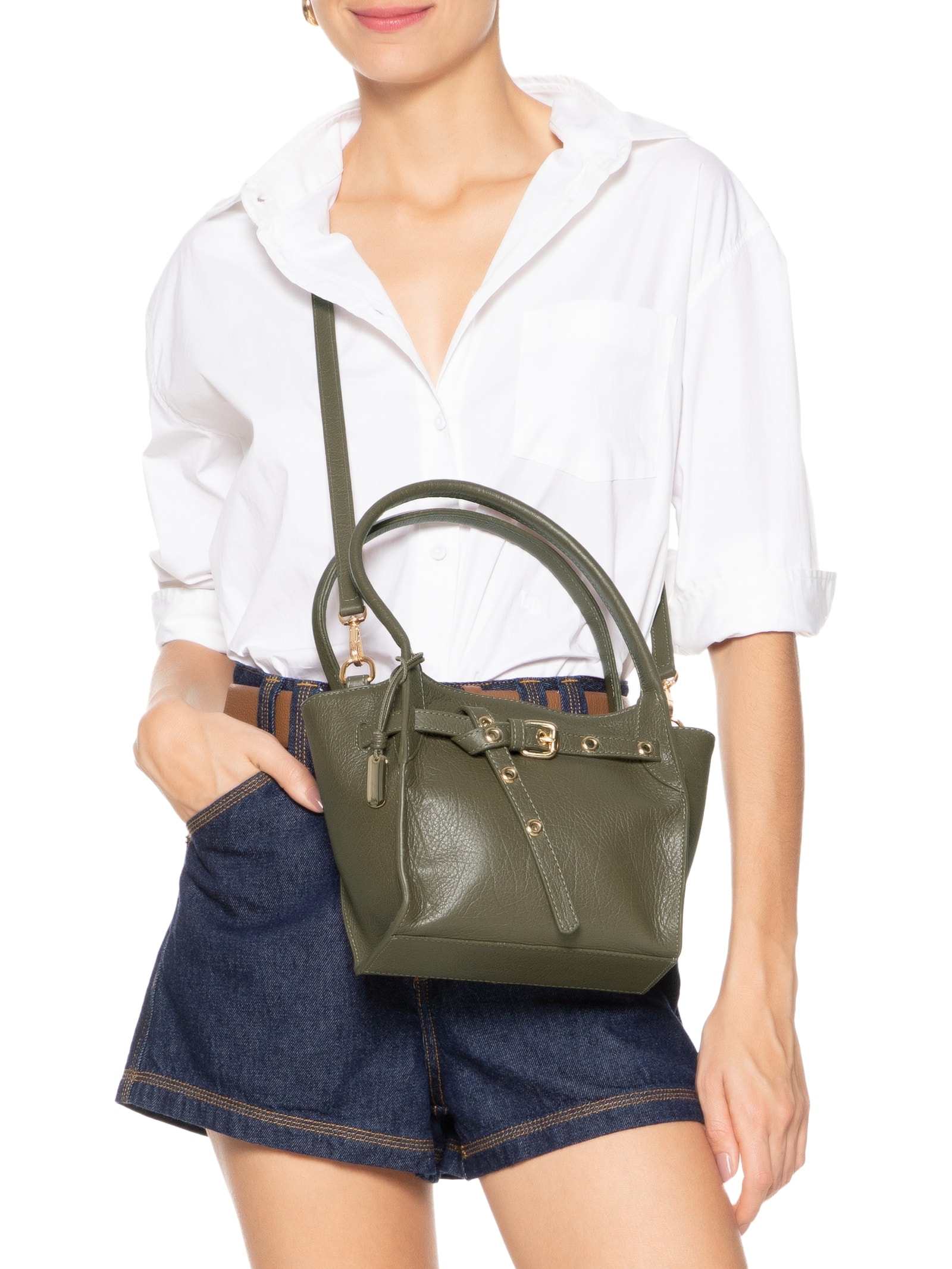 Bolsa Feminina Delhi Tomilho Verde Luiza Barcelos
