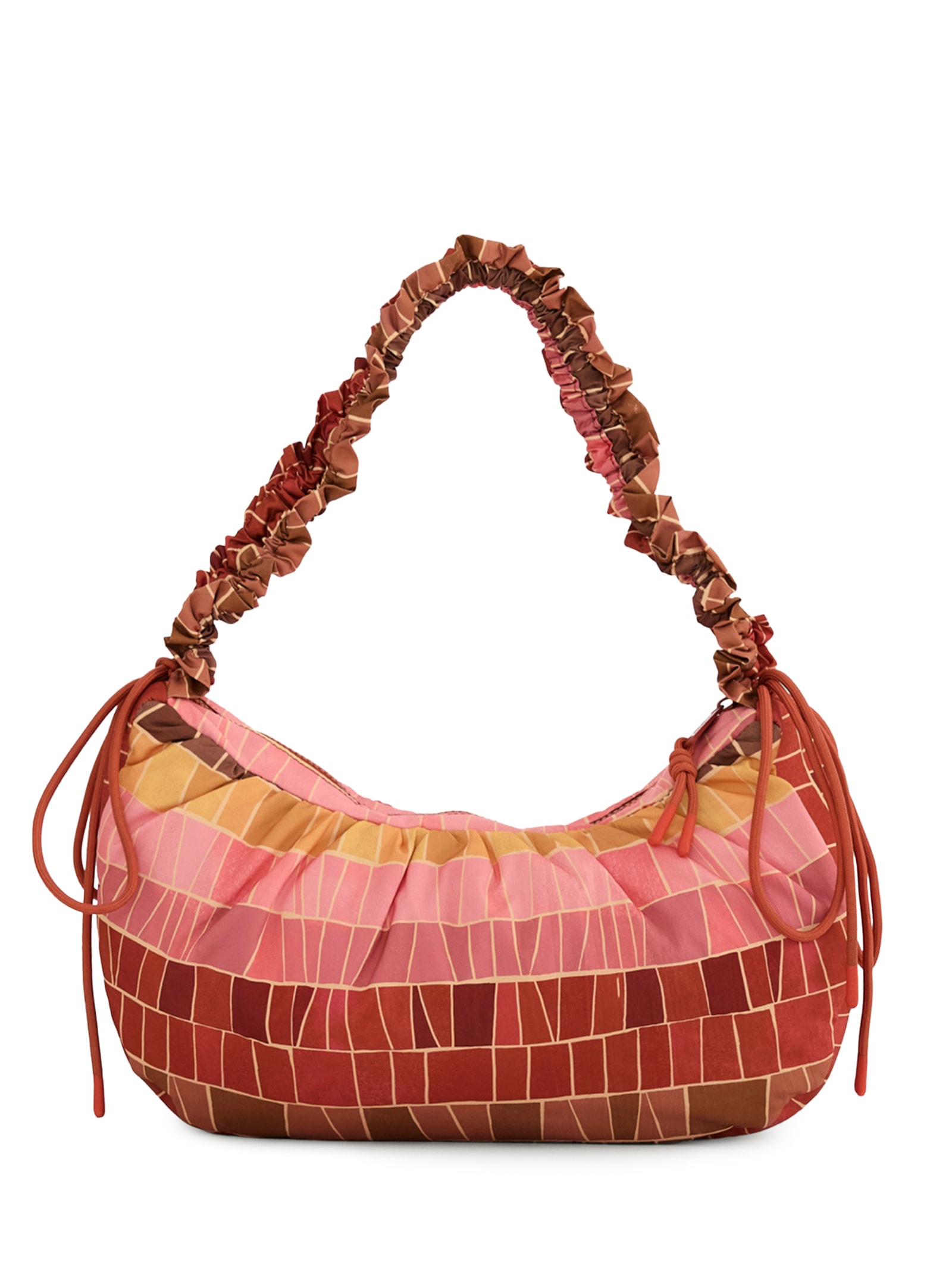 Bolsa Feminina Dunas Listra Mosaico Marrom Farm Etc