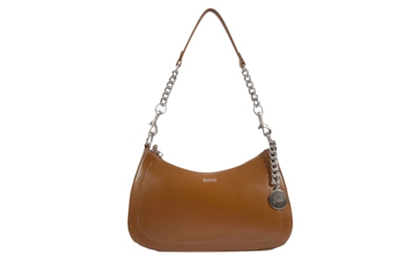 Bolsa Feminina Elowen Shoulder Média Couro - Marrom