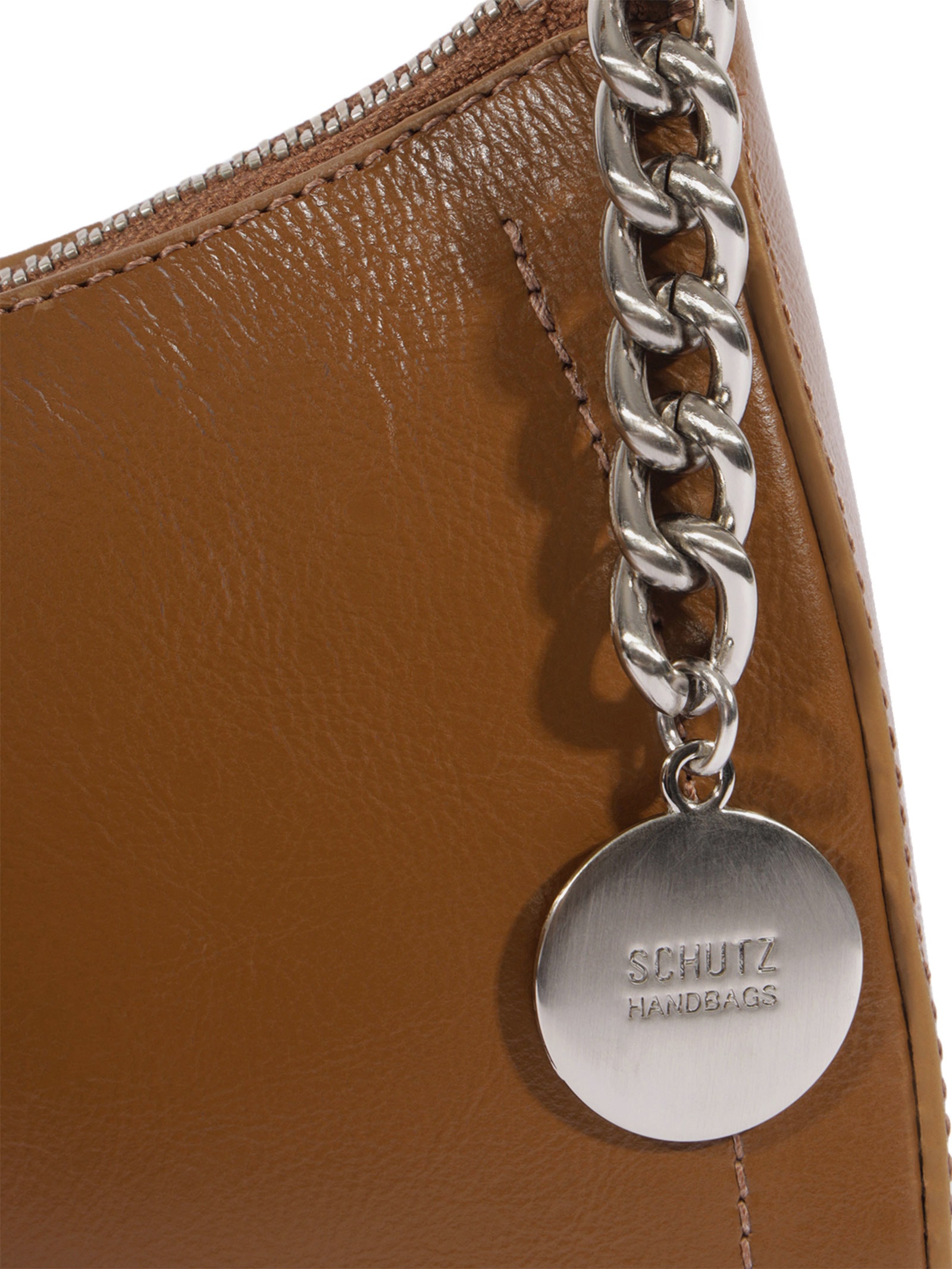 Bolsa Feminina Elowen Shoulder Média Couro Marrom Schutz