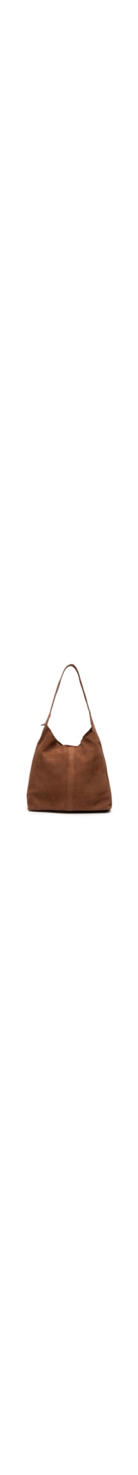 Bolsa Feminina Em Couro Camurça - Marrom