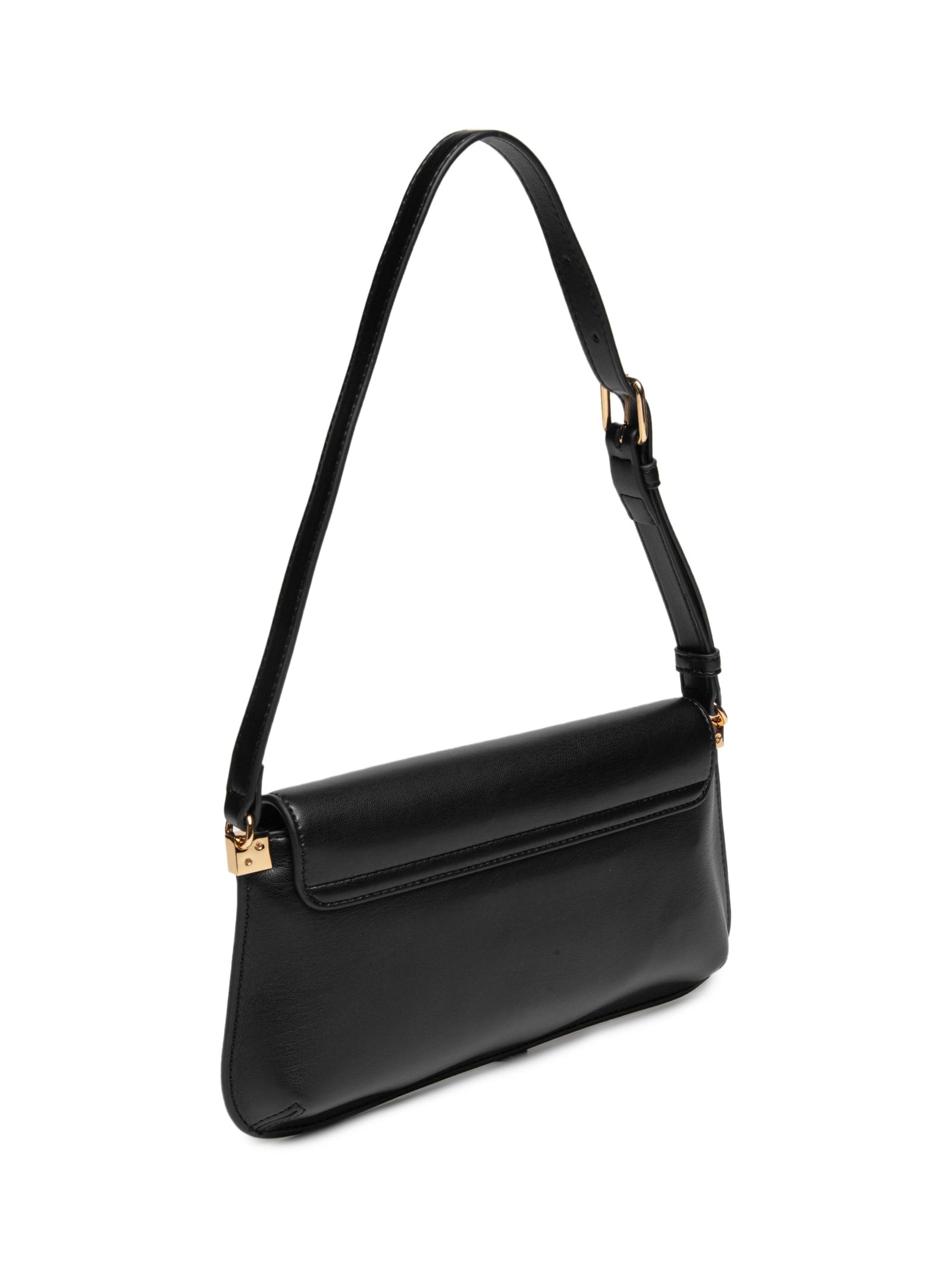 Bolsa Feminina Em PU Liscio Preto Love Moschino