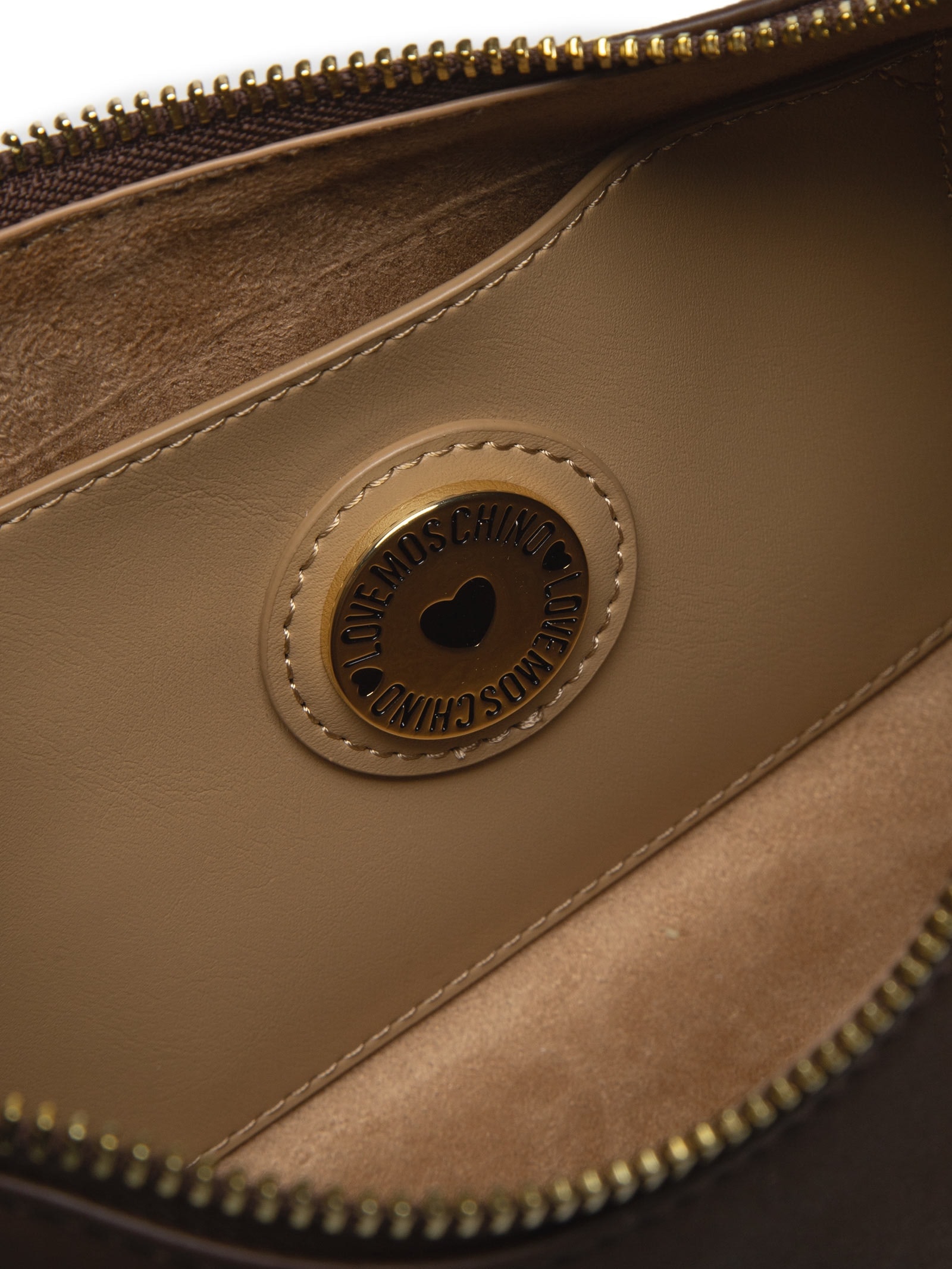 Bolsa Feminina Em PU Marrom Love Moschino