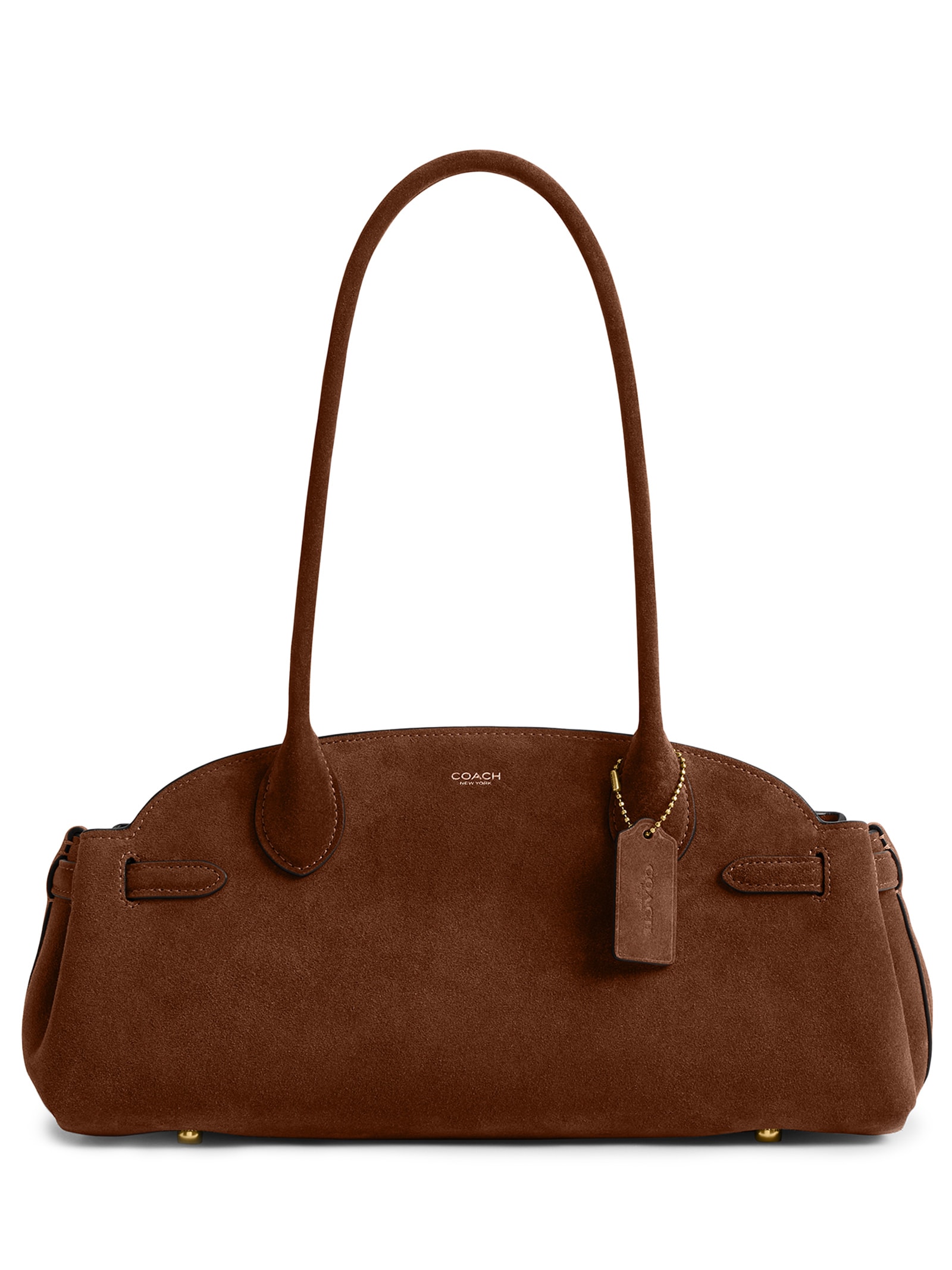 Bolsa Feminina Empire Carryall 34 Suede Warm Marrom Coach