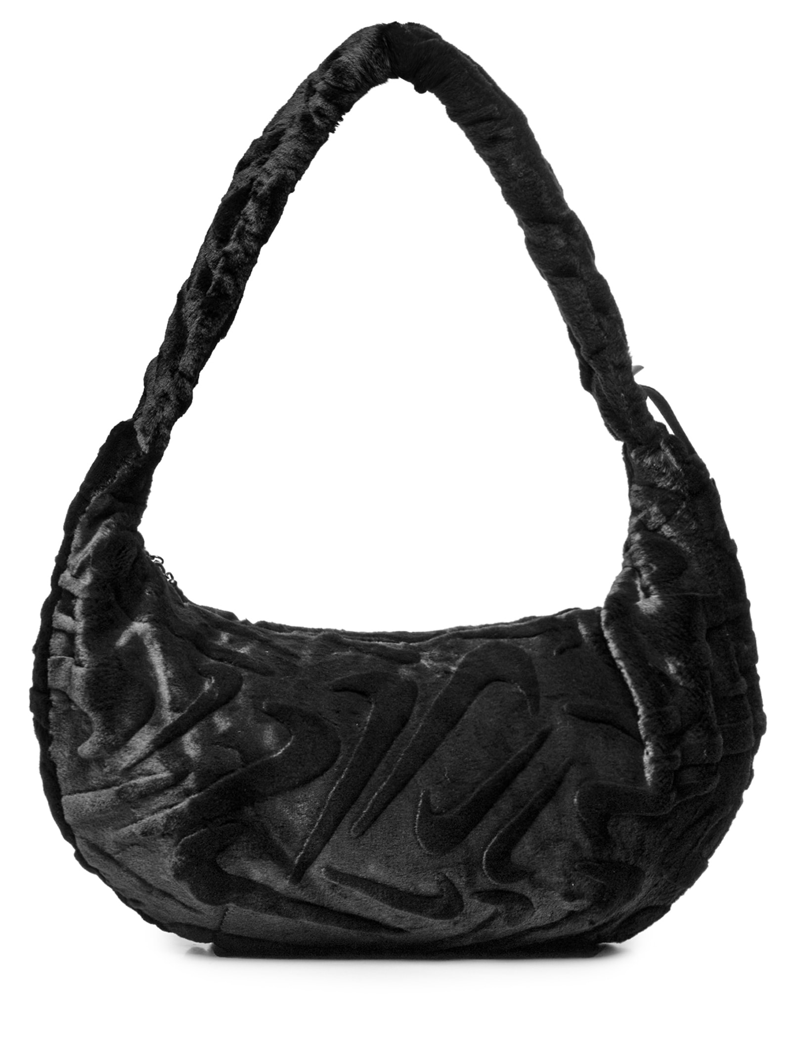 Bolsa Feminina Faux Fur Slouchy Preto Nike