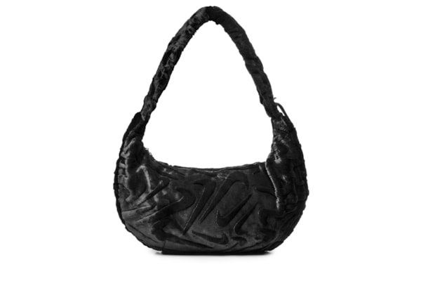 Bolsa Feminina Faux Fur Slouchy - Preto
