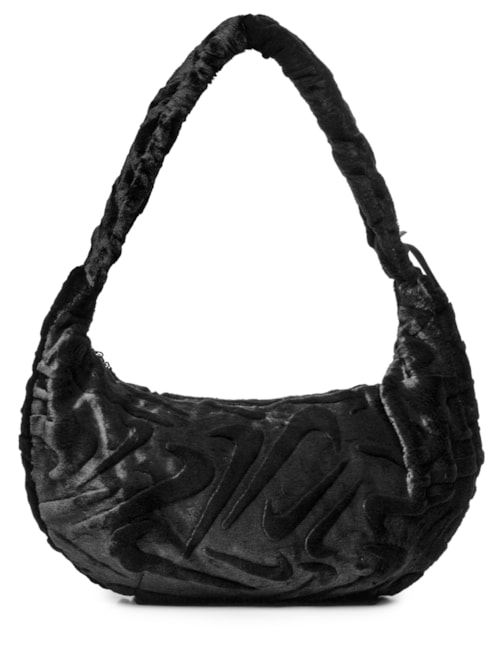 Bolsa Feminina Faux Fur Slouchy – Preto