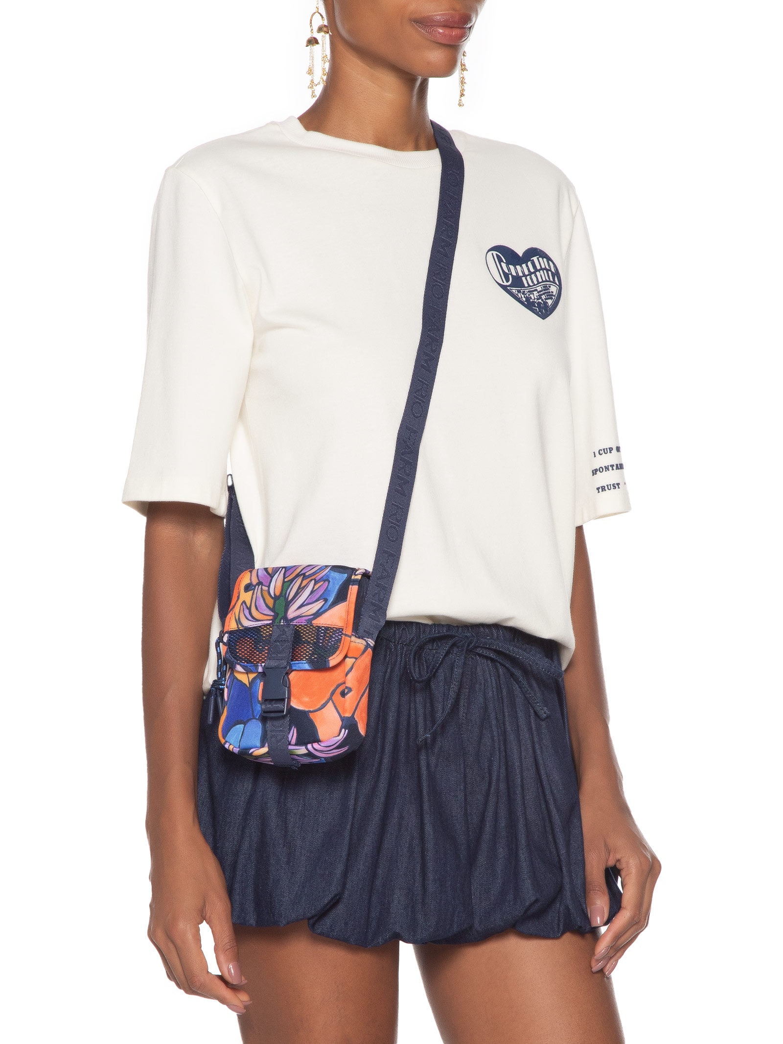 Bolsa Feminina Fervo Banana Flora Azul Farm Etc