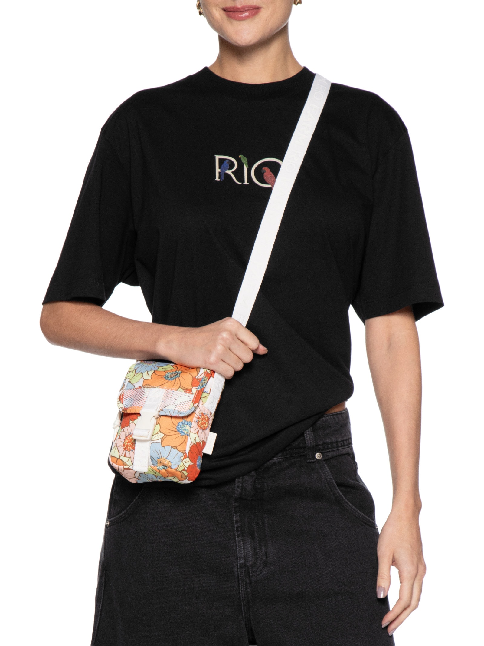 Bolsa Feminina Fervo Floral Carolina Branco Farm Etc