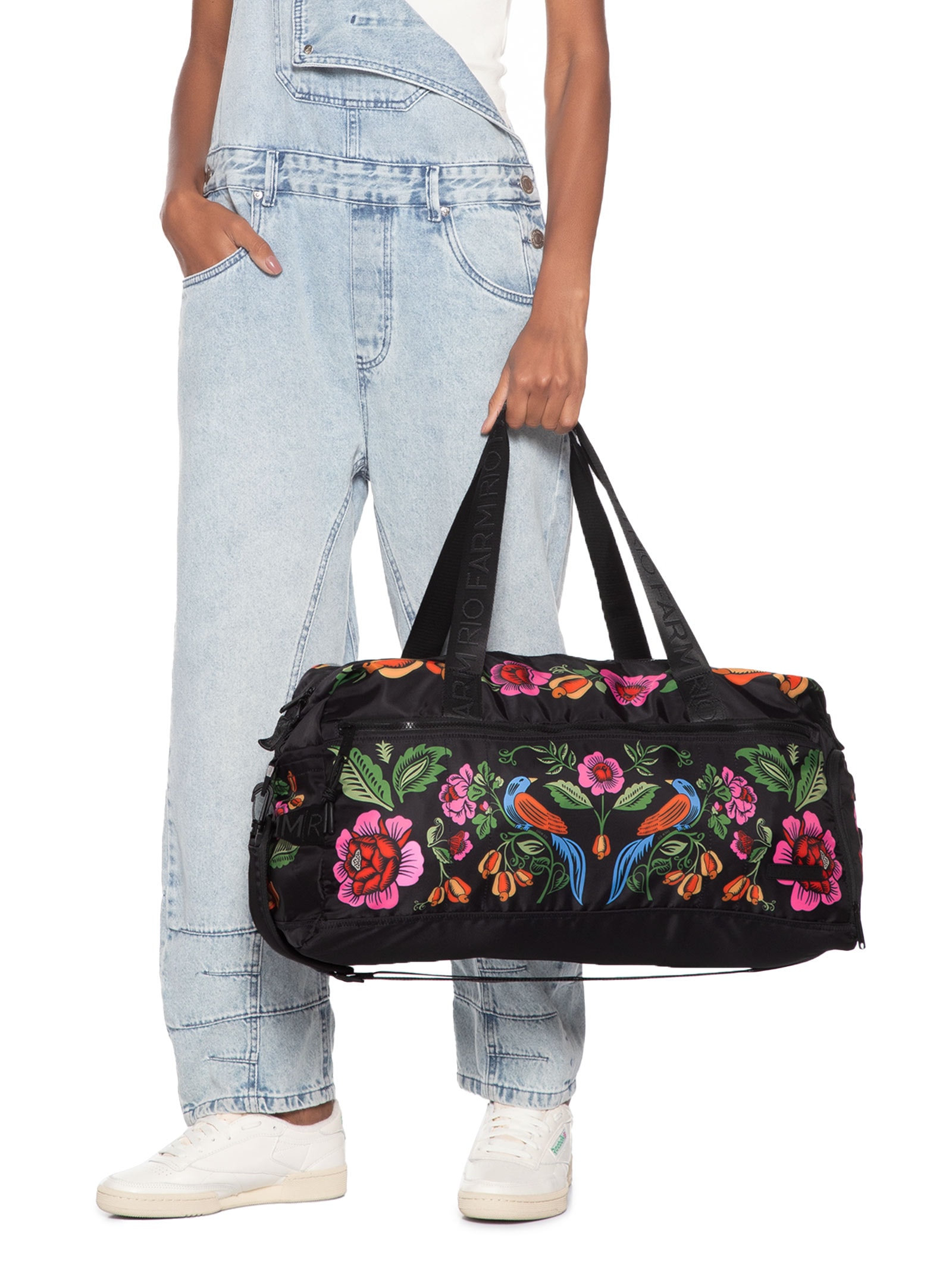 Bolsa Feminina Findi Cashew And Birds Ri Preto Farm Etc