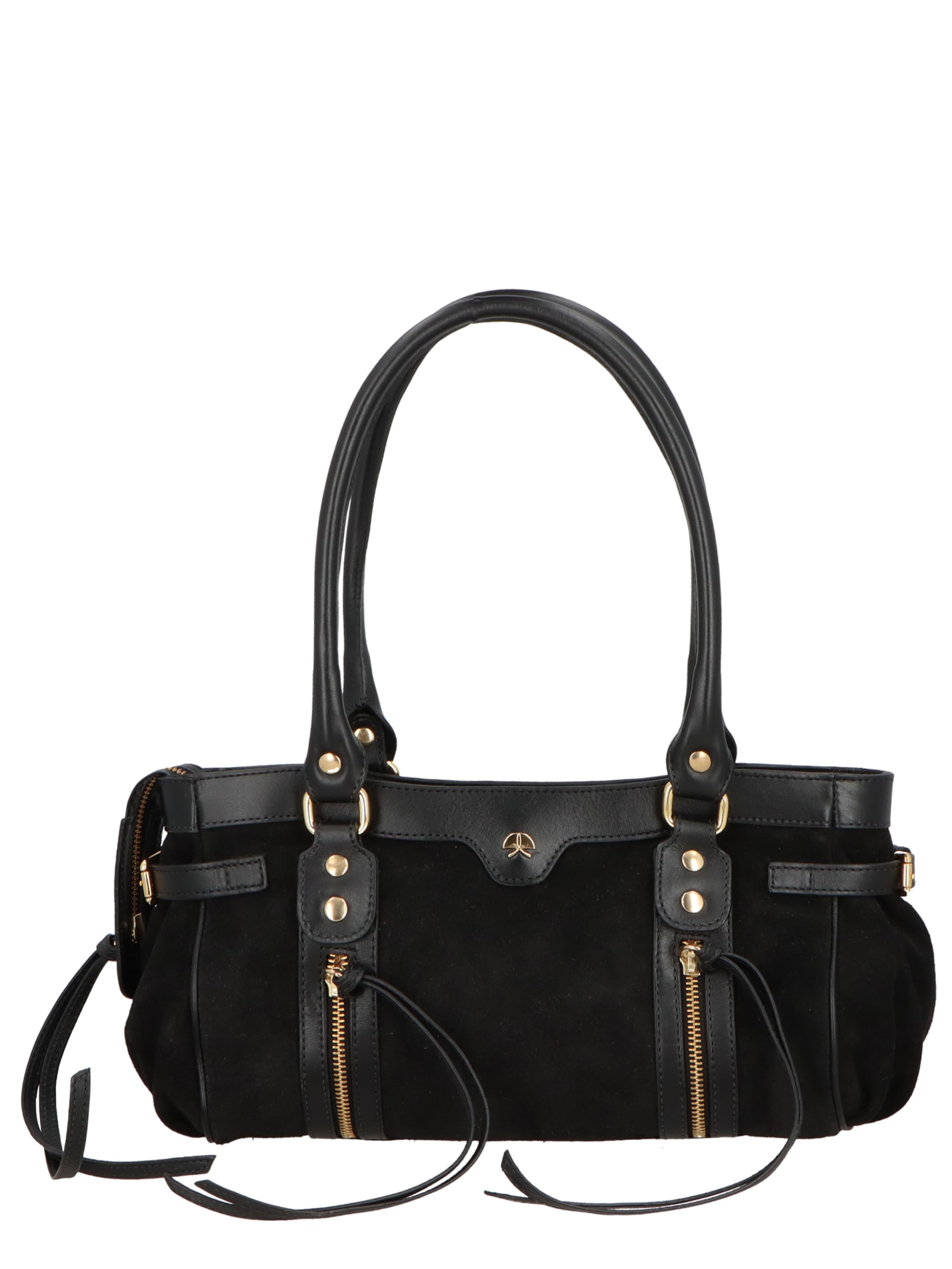 Bolsa Feminina Grande Baguete Preto Luiza Barcelos