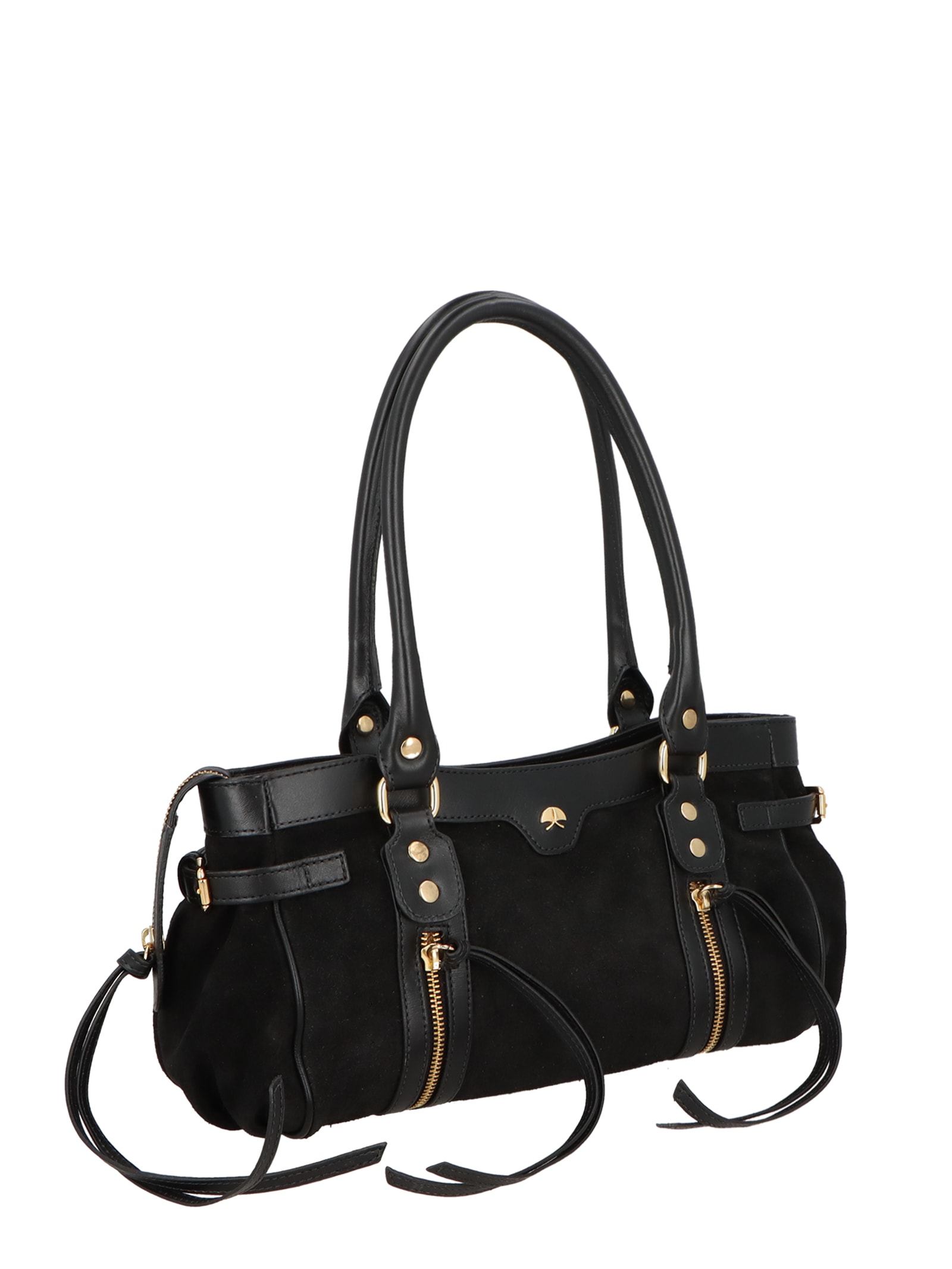 Bolsa Feminina Grande Baguete Preto Luiza Barcelos