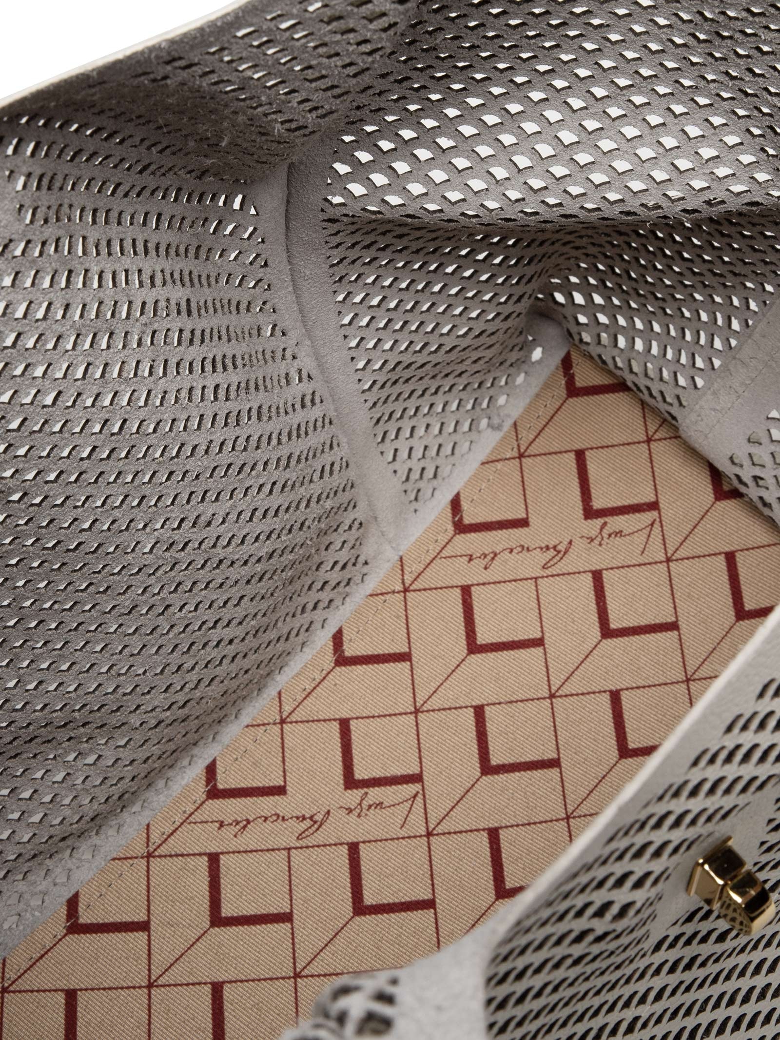 Bolsa Feminina Grande Box Leather Branco Luiza Barcelos