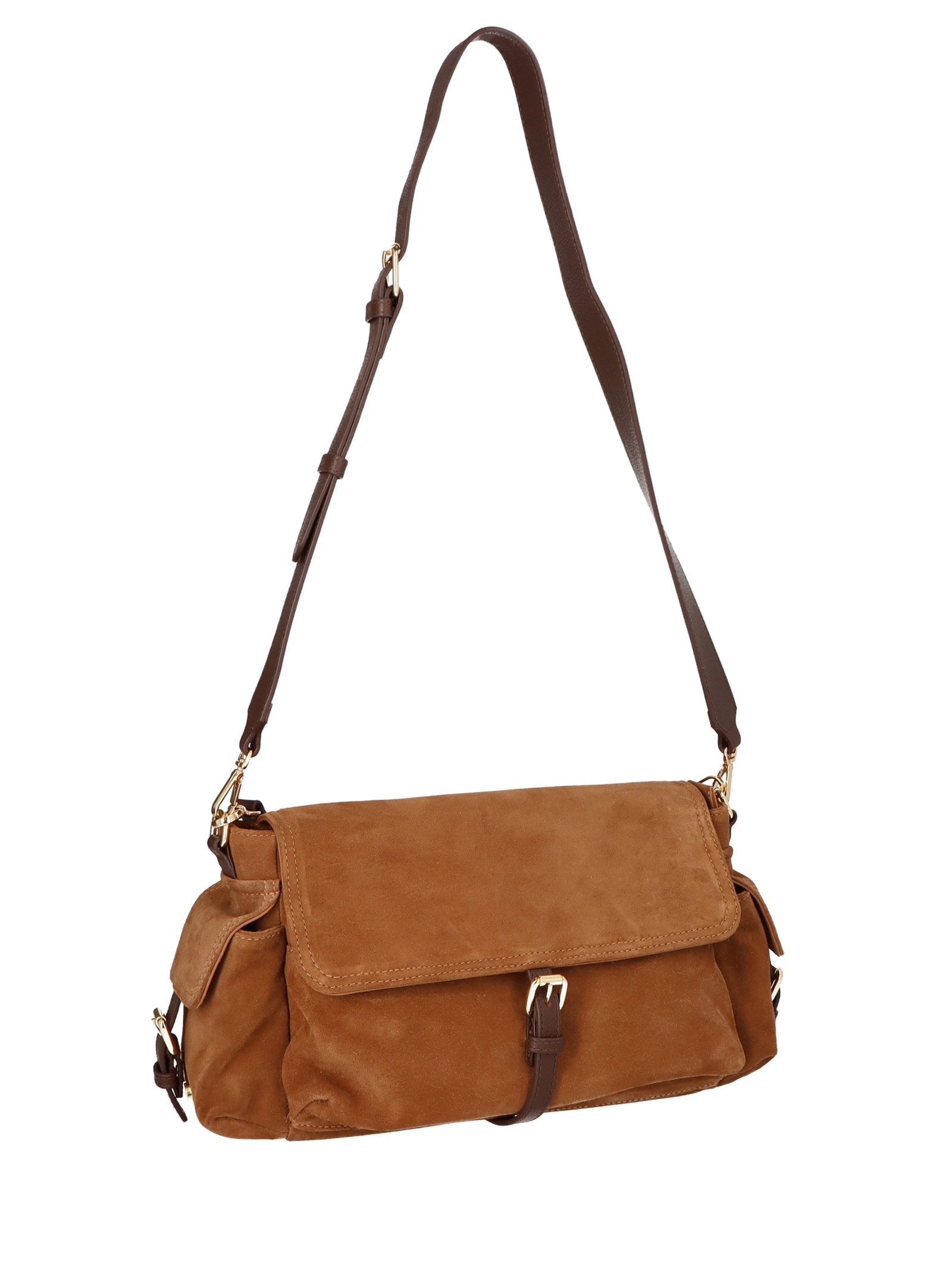 Bolsa Feminina Grande Camurça Viena Marrom Luiza Barcelos