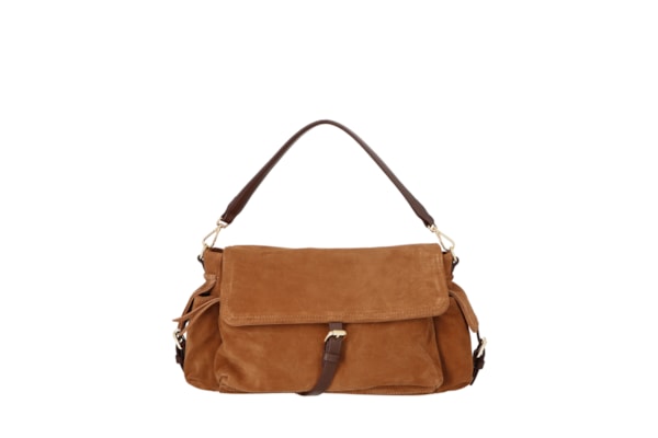 Bolsa Feminina Grande Camurça Viena - Marrom