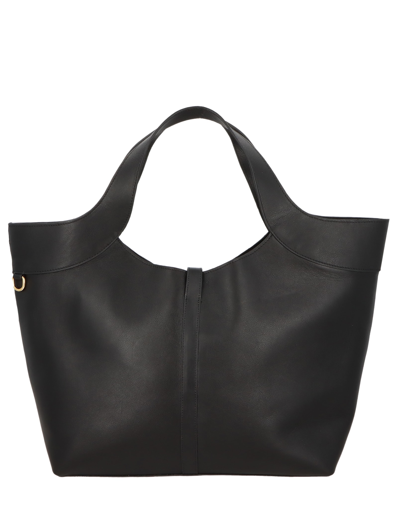 Bolsa Feminina Grande com Fecho Dourado Preto Luiza Barcelos