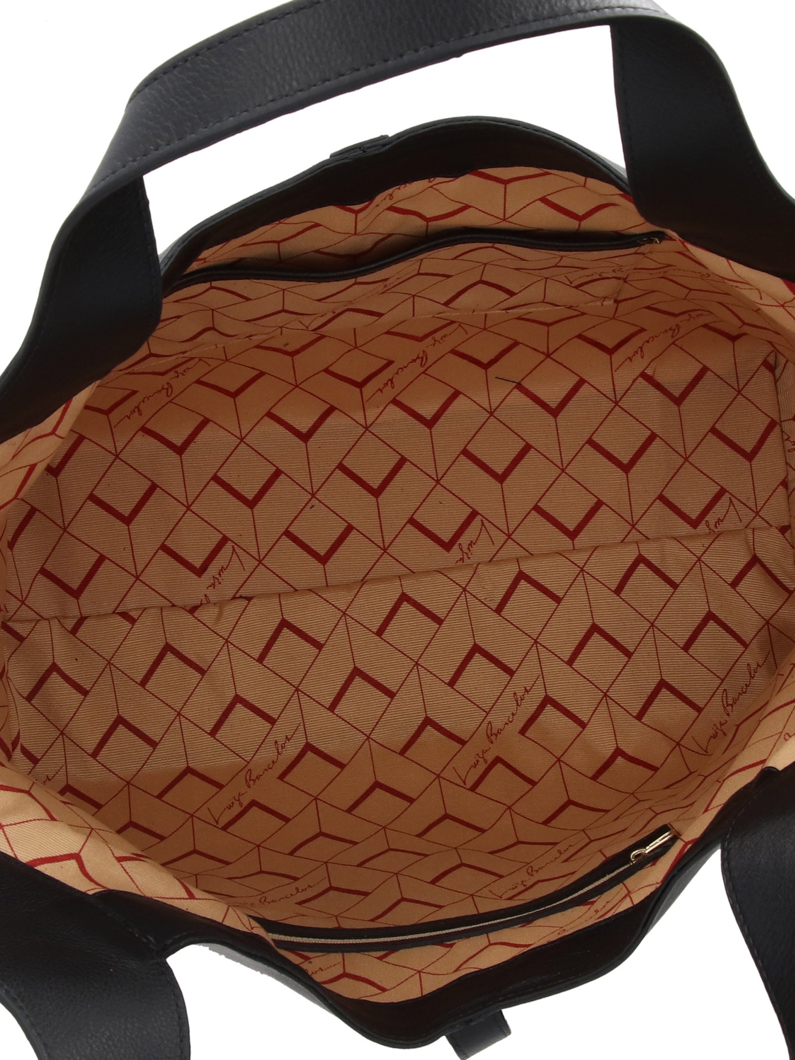 Bolsa Feminina Grande com Fecho Dourado Preto Luiza Barcelos